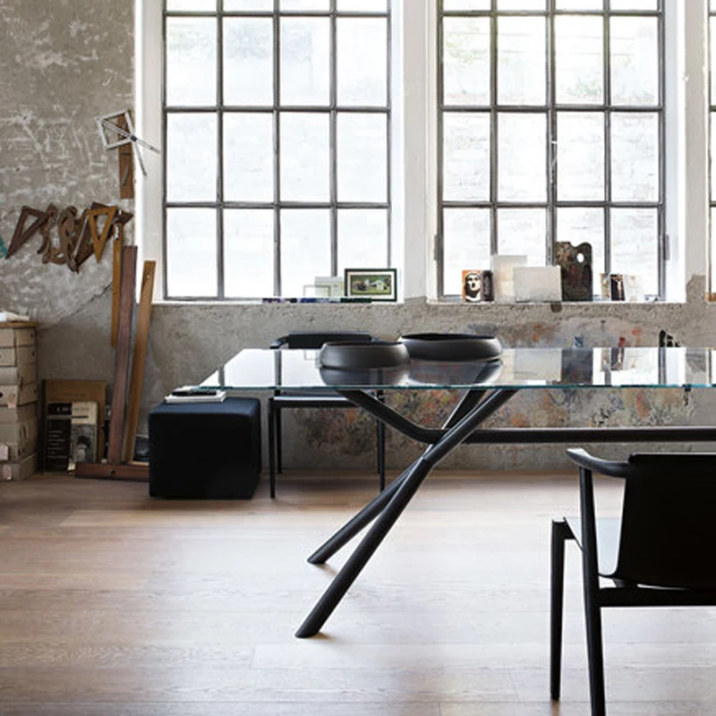 Giopato coombes bamboo table for lema italian furniture meeting room table