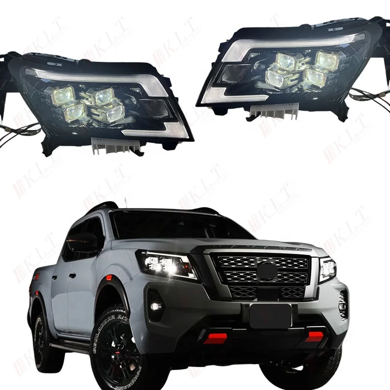 KLT high quality headlights ABS plastic pickup LED head light lamp for Nissan Navara NP300 2016-2021 Headlight headlamp