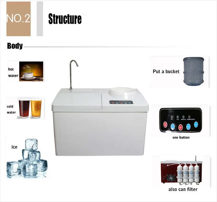Water cooling cooler portable ice maker with water dispenser