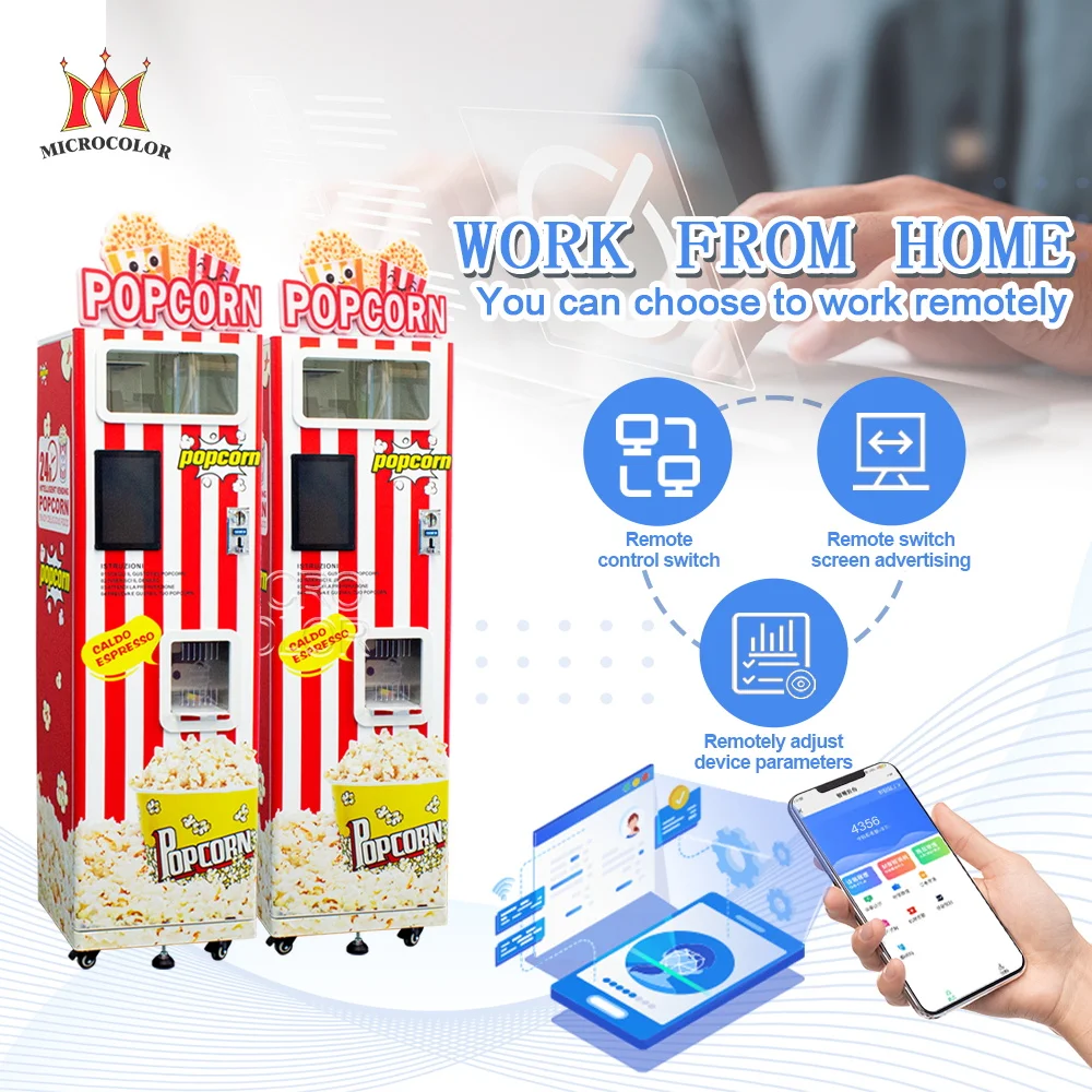 Professional Commercial Automatic Caramel Corn Popcorn Making Machine a Electric Pop corn Vending Machine Price
