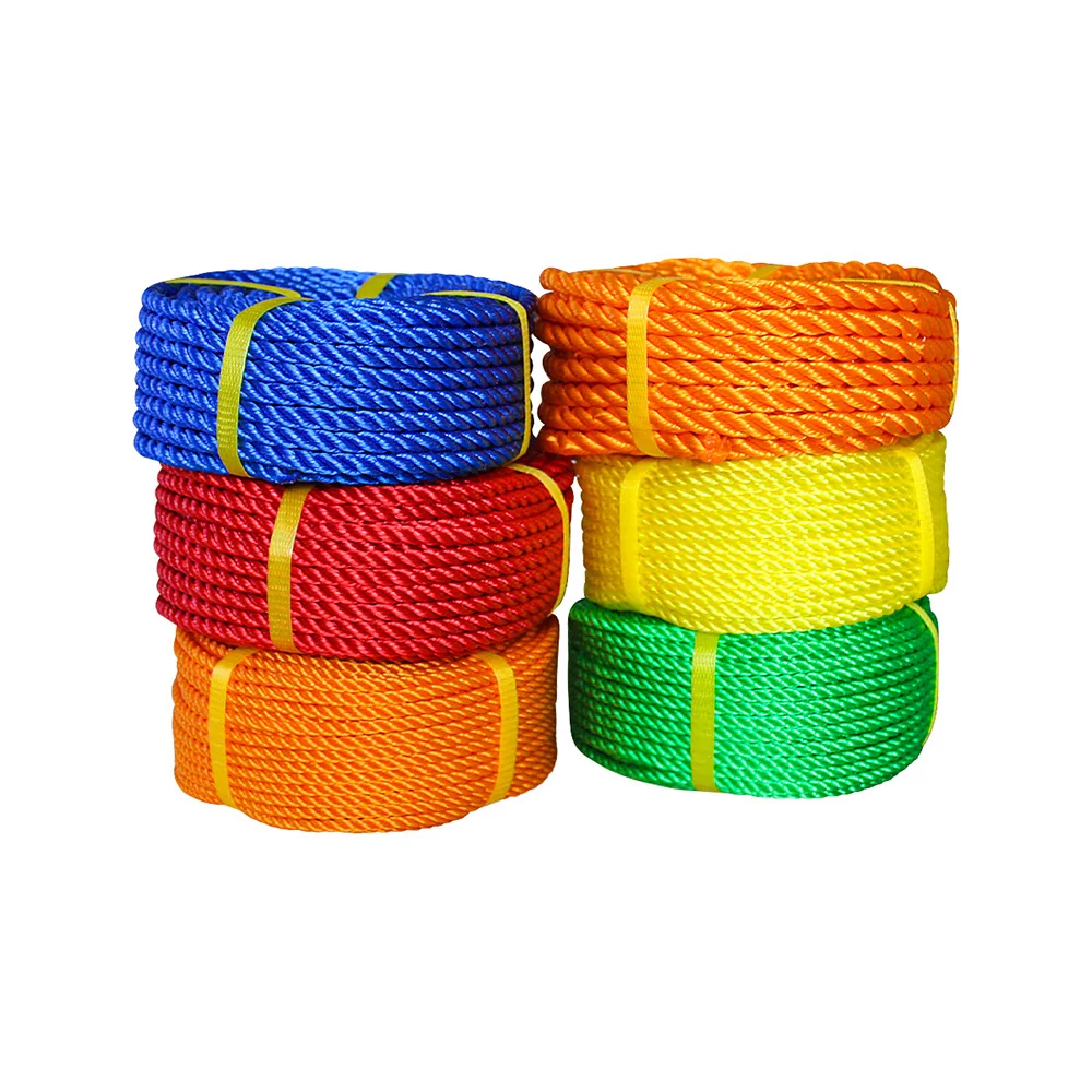 (NC-Rope) High Quality Mixed Color Twisted 3-Strands 4mm -52mm PP mooring rope