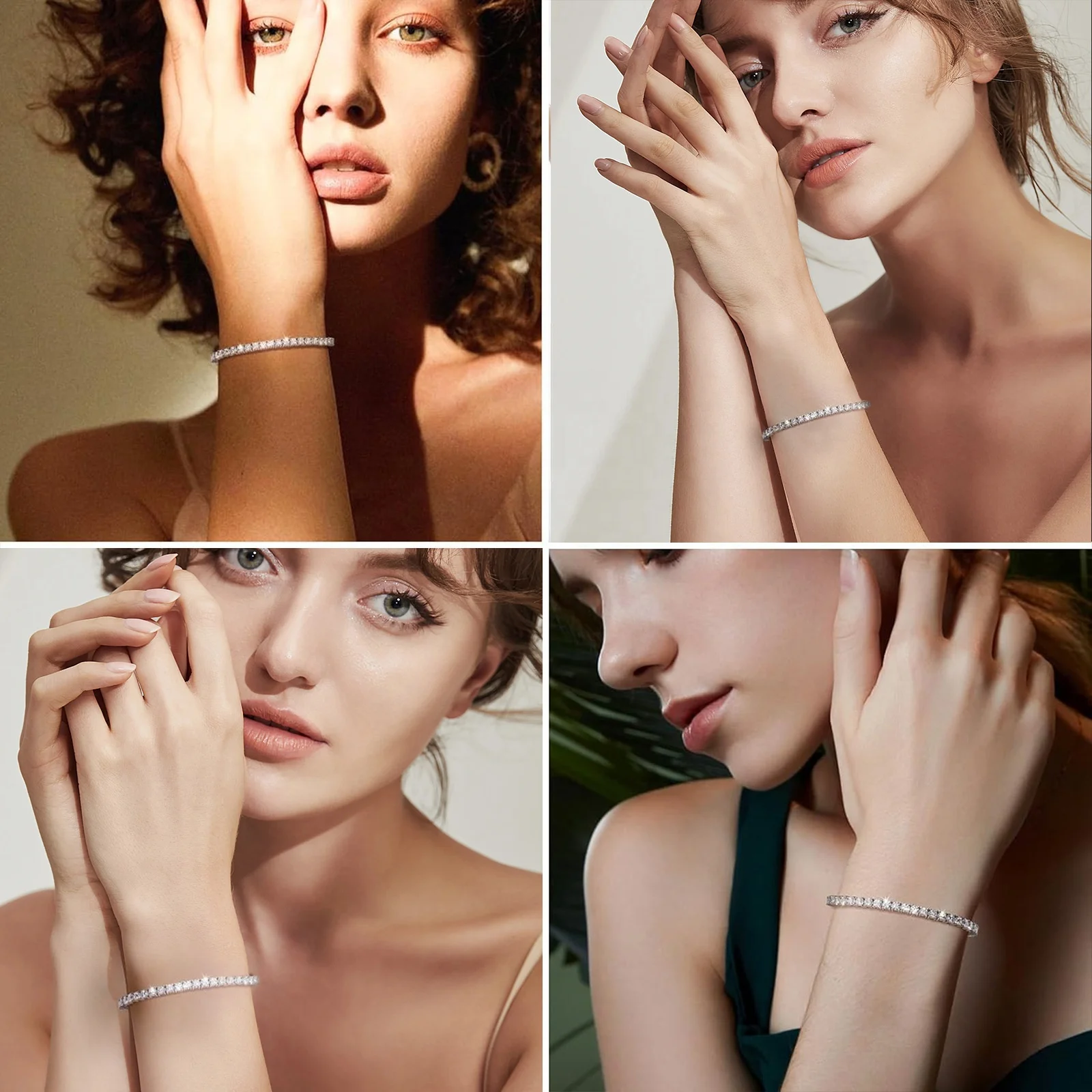 wholesale ladies 925 VVS moissanite Tennis bracelet Sterling silver joyeria plata custom fine jewelry moissanite bracelet women