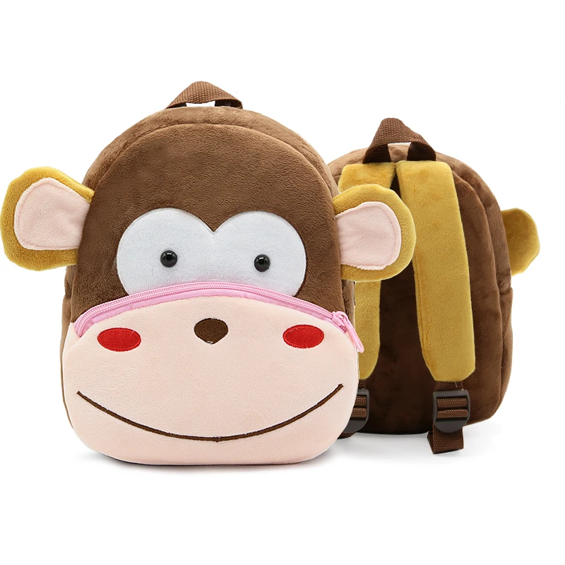 Factory wholesale selling cute animal children backpack high quality Arcuate Shoulder Strap zipper school bags