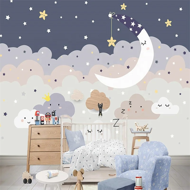 Girl boy Wallpaper Home kid room Decoration Backdrop Wallpaper Self Adhesive Wallpaper for child room