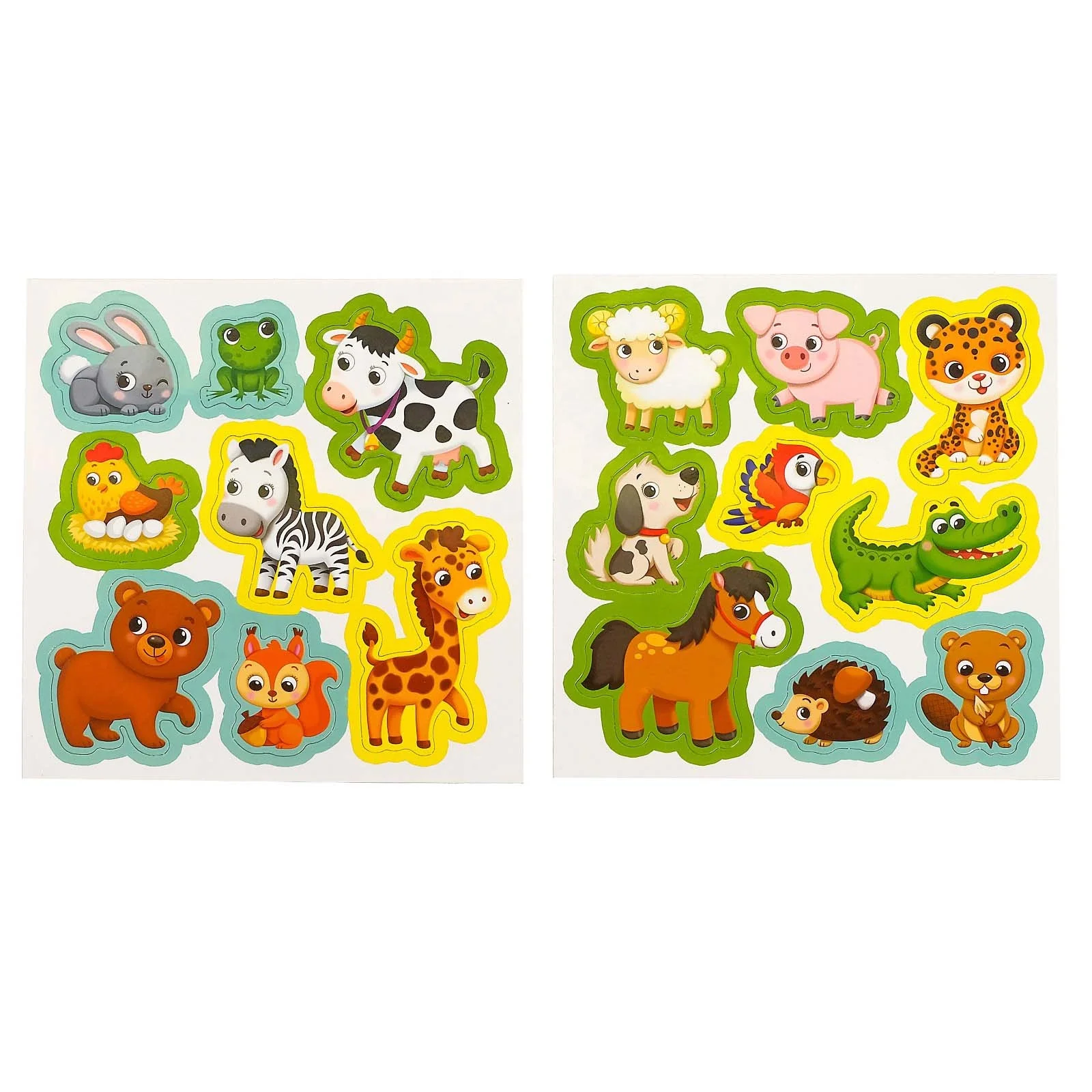 Magnetic playbook animal world book with magnets Activity book for kids, place the animals