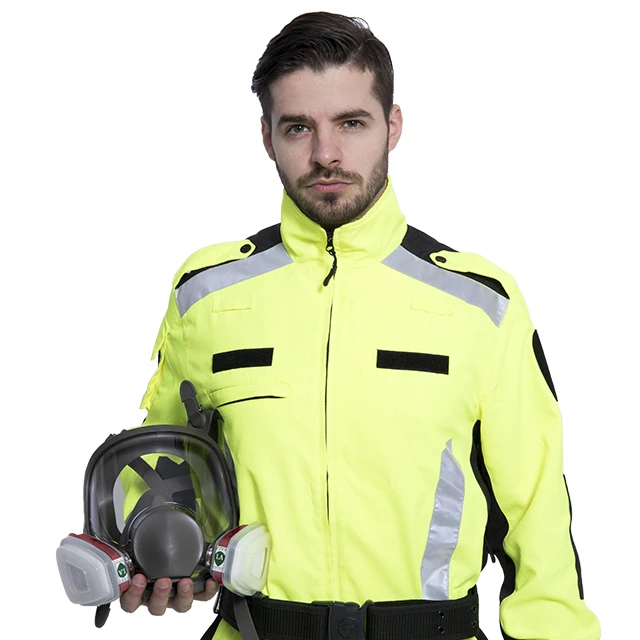 Rubber Full face air breathing apparatus gas mask filter  for fireman