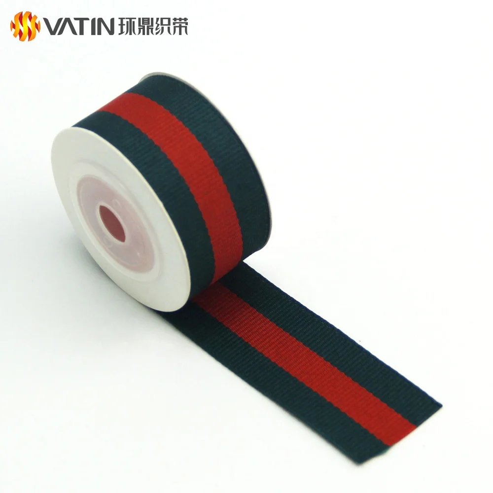 Special Design Country Flag Stripe French Woven Grosgrain Ribbon