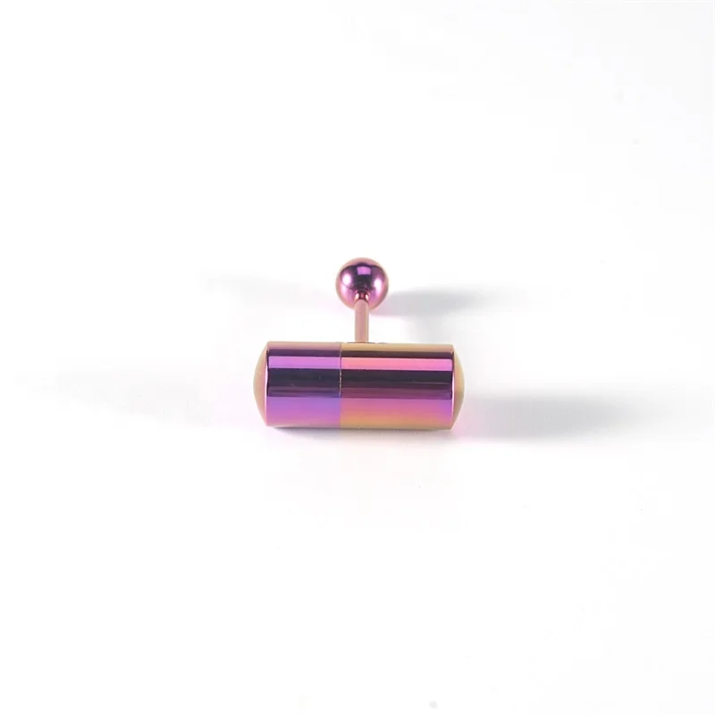 Magnetic tongue piercing tongue ring battery vibrating body piercing jewelry