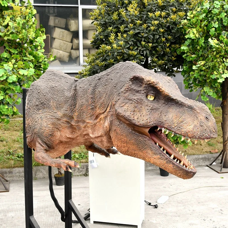 Лучшая Реалистичная голова динозавра из стекловолокна t-rex