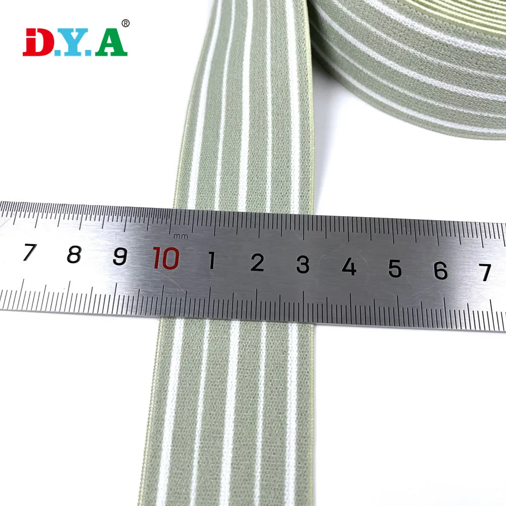 Custom size hot selling high quality striped polyester elastic band for clothes and shoes