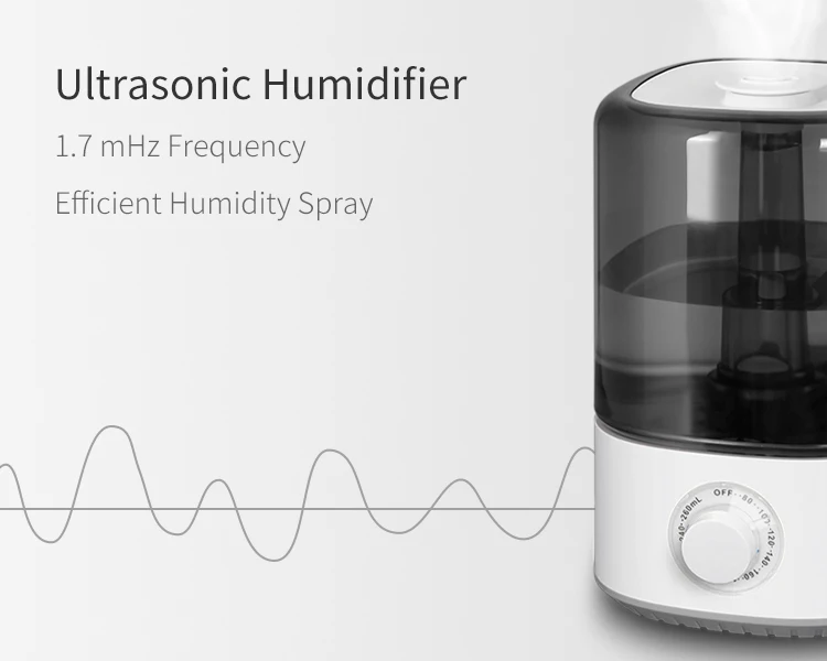 Top Fill Design cool air humidifier wholesale 2.5/4/5.5L with RGB light and optional filter Household Mist maker