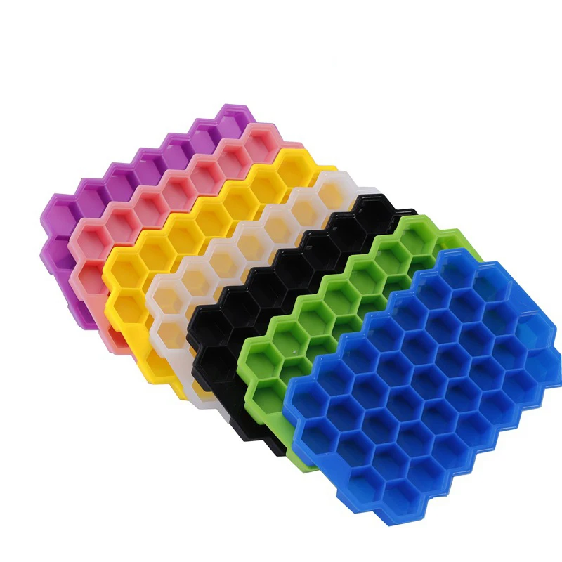 DIY Honeycomb mini silicone ice cube maker with fruit water milk juice for children