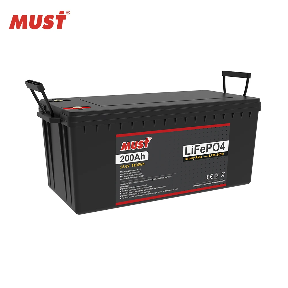MUST Oem 3.2V 12V 12.8V 24V 48V Lifepo4 Battery 20Ah 100Ah 200Ah 280Ah Pack Lithium Ion