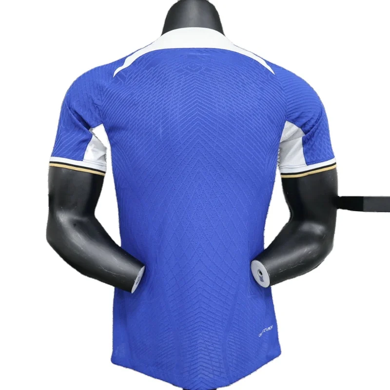 Latest Design Chelsea- F.C. Home Player Jersey with advertisement #8 ENZO,#10 MUDRYK Blue Color Quick Dry Football Shirt