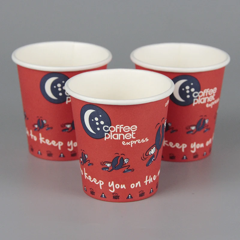 Factory Wholesale 8-16oz  compostable Customized Printing Coffee Paper Cup 100% plastic free paper cup