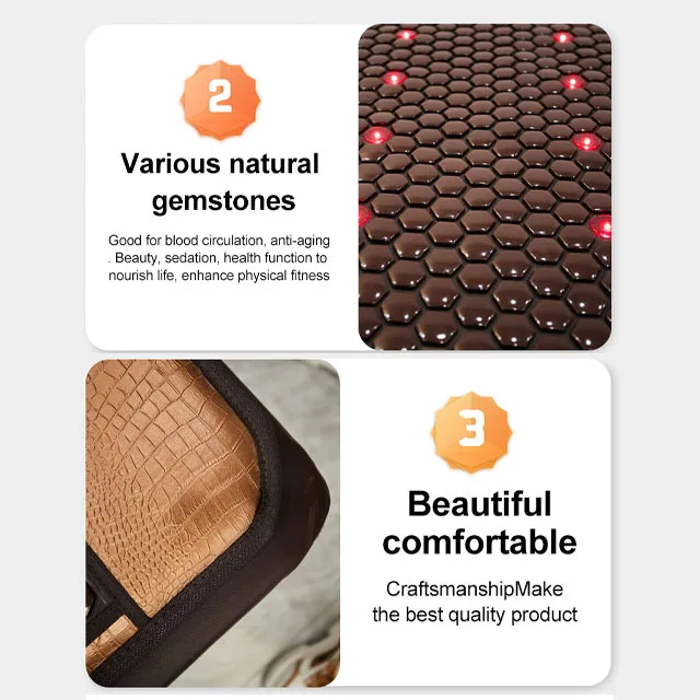 Tourmaline photon therapy heating mattresses far infrared health massage pemf Physiotherapy mat wholesale