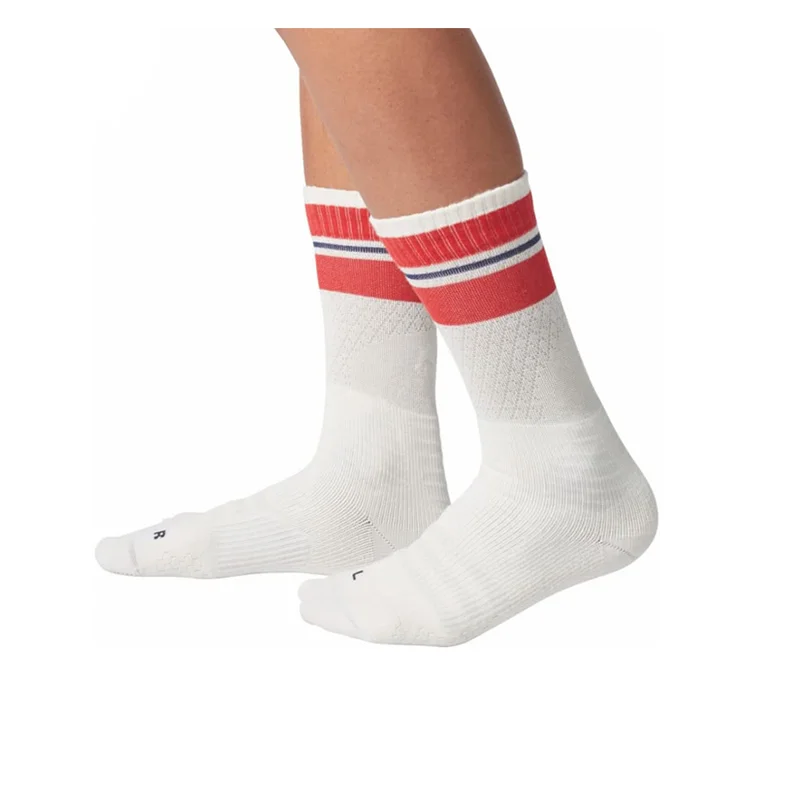 BY-I-0097 logo custom red stripes socks best table tennis white socks