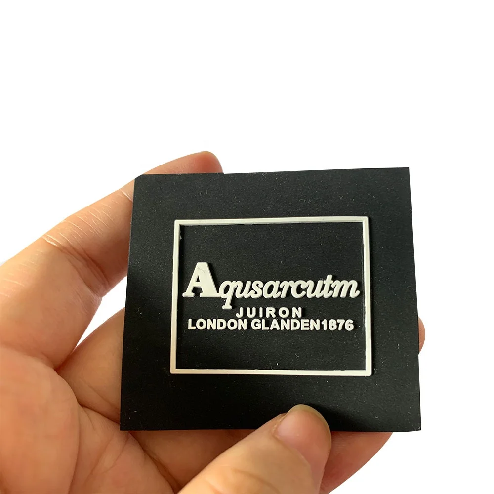 custom 3d embossed silicone logo printing pvc badge rubber patch heat transfer labels for clothing