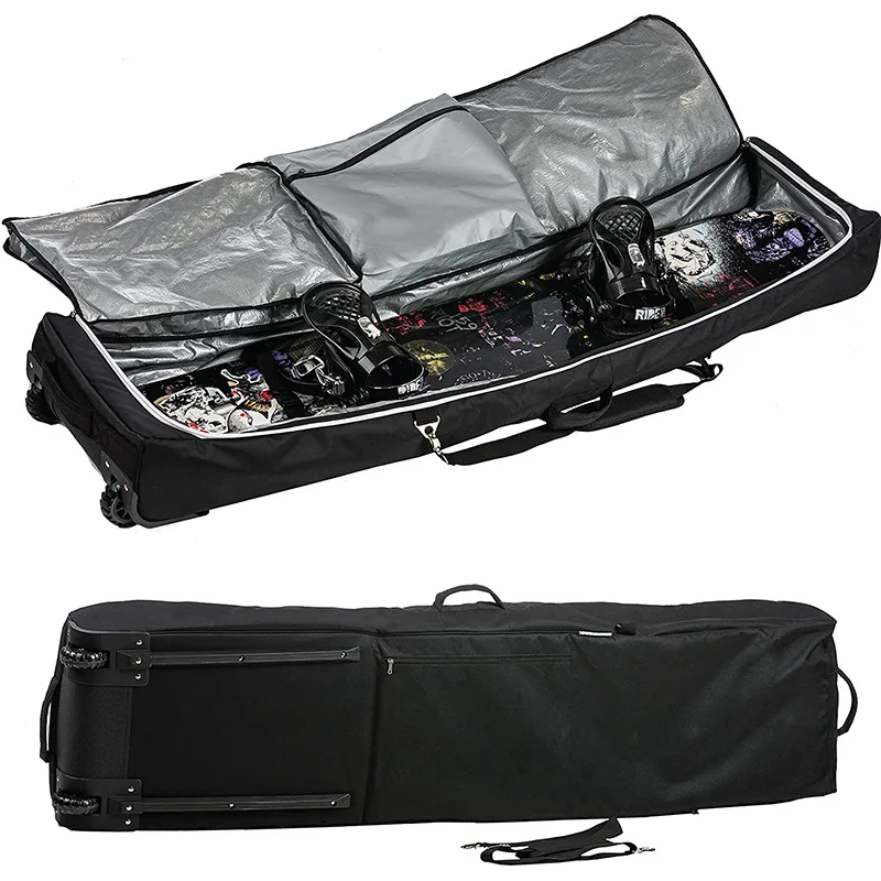 Outdoor Large Capacity Wholesale Skateboard Storage Bag High Quality Sports Ski Snowboard Wheel Travel Bag With Wheels