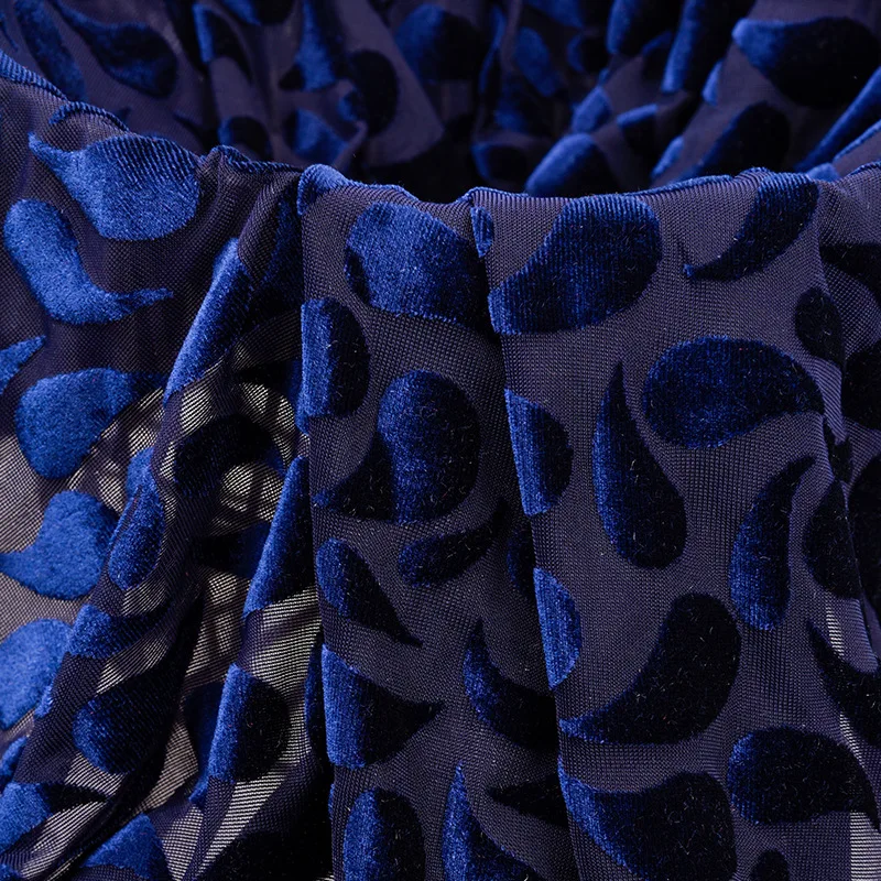 Полиэфирная нейлоновая выгорающая Корейская бархатная ткань для платья
