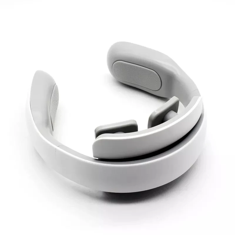 OEM Wholesale Electric Hot Compress Smart Rechargeable U shape Wireless Portable Tens Pulse Heated Neck Massager