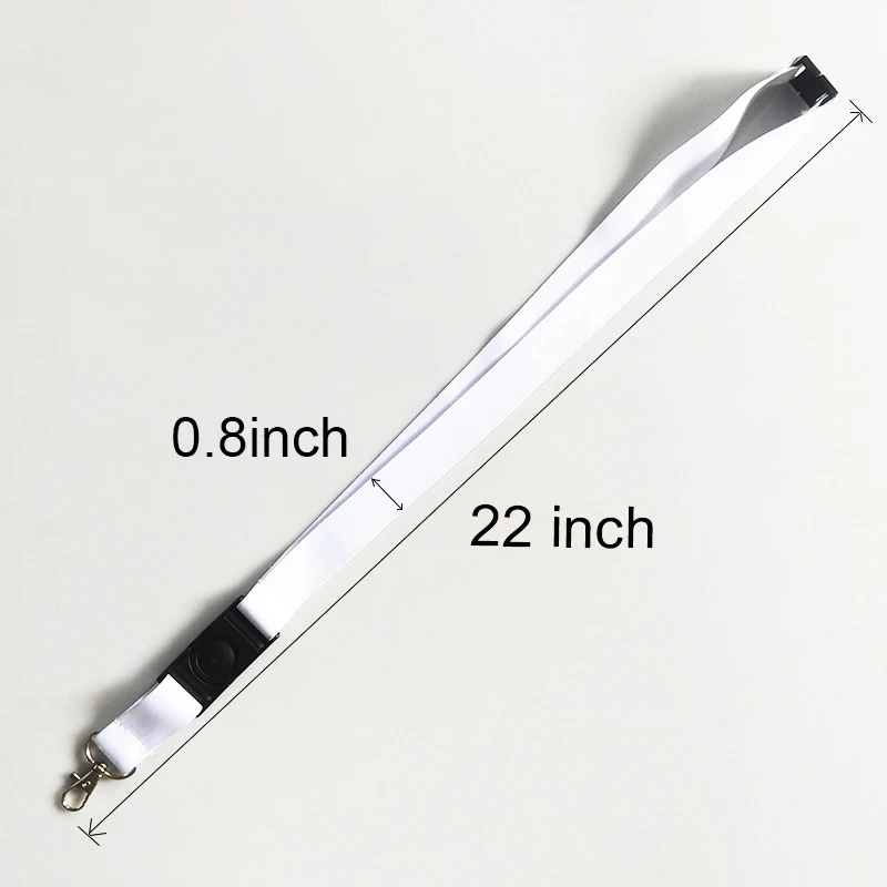 Sublimation Lanyard Blank White Sublimation Neck Lanyards Neoprene DIY Sublimation Lanyards or  Card Name Badge Holder