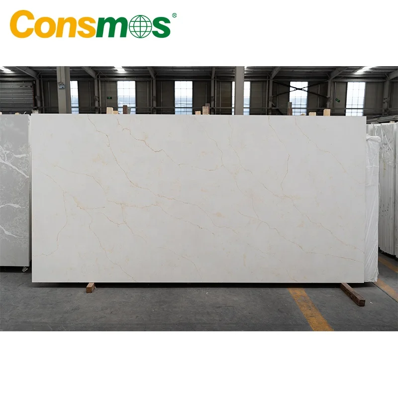 High Quality Calacatta White Quartz Stone Slab Artificial Stones for Kitchen