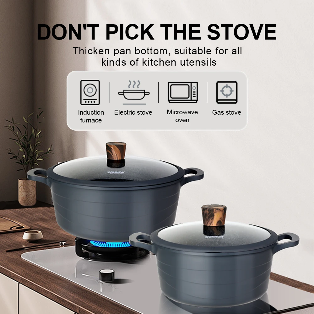 Donnor new arrival wave 15pcs non stick granite cooking pot set cookware sets ceramic cookware set