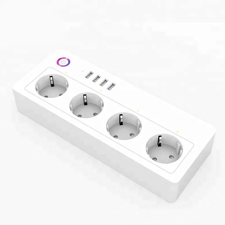 Surge protector 4 Outlets&4 USB Ports Alexa Google Home IFTTT Wifi Smart Power Strip