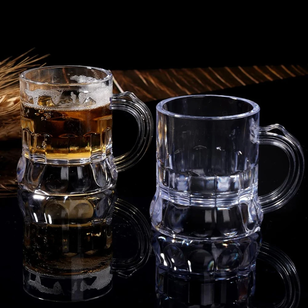 Wholesale 1.75in Beer Mug 12pcs High Quality Clear Plastic Beer Mug 1oz/30ml Small Shot Glass Suitable for Oktoberfest