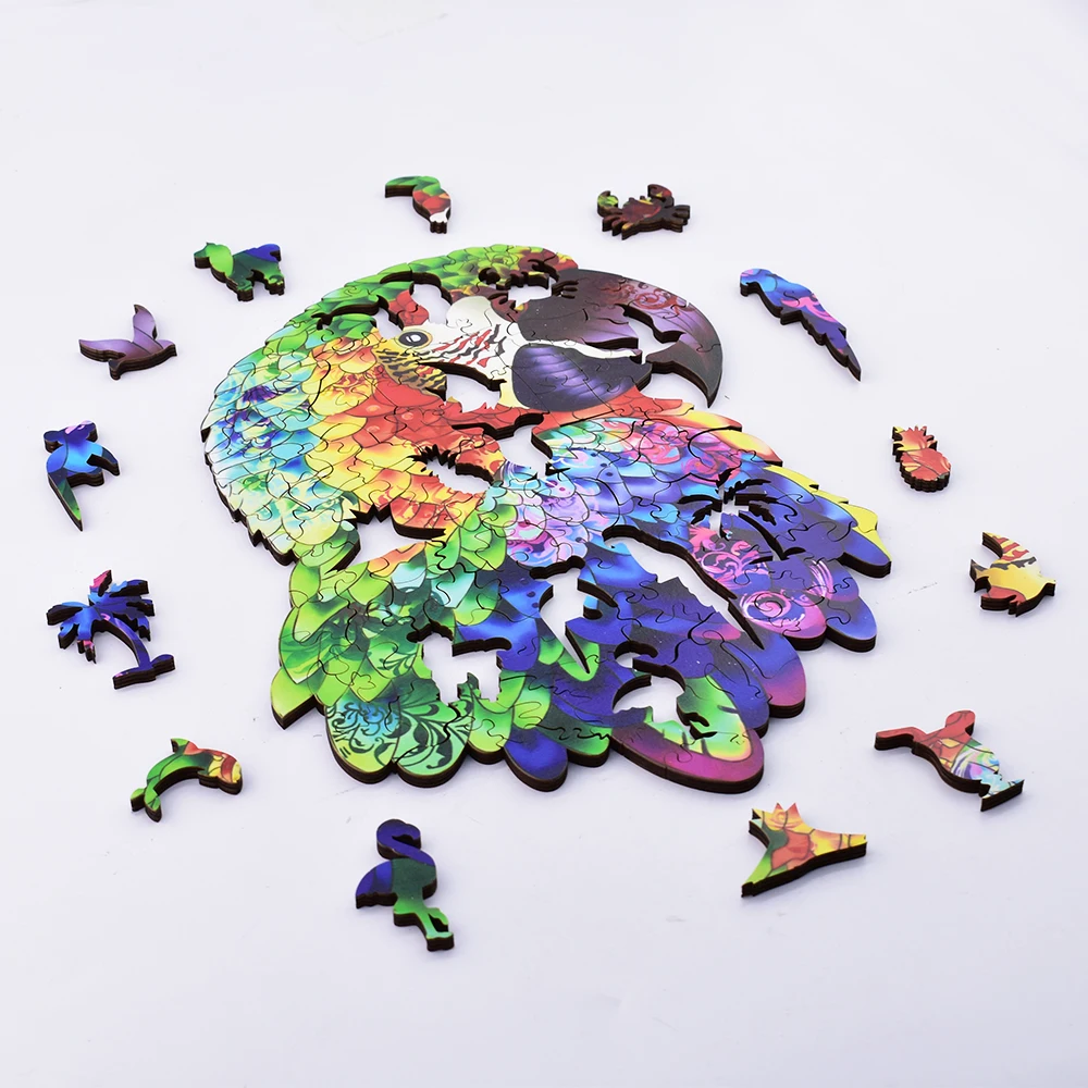 A4 Size Hot Sale New Mermaid Design Unique Shaped Wooden Animal Jigsaw Puzzle for Kids Girls