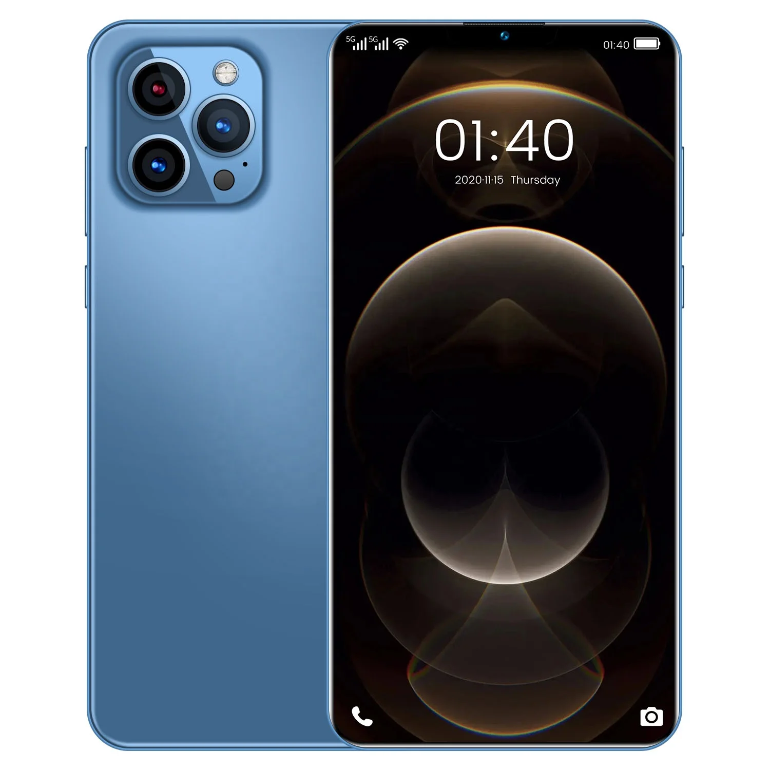  Phone12 Pro Max мобильный телефон 512GB для распознавания лиц и отпечатков пальцев Разблокировать сотовый Поддержка Двойная sim-карта двойной режим ожидания смарт-чехол