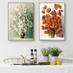 High Quality Living Room Decor Daisy Flower Wall Art Mount Display Nordic Canvas Painting