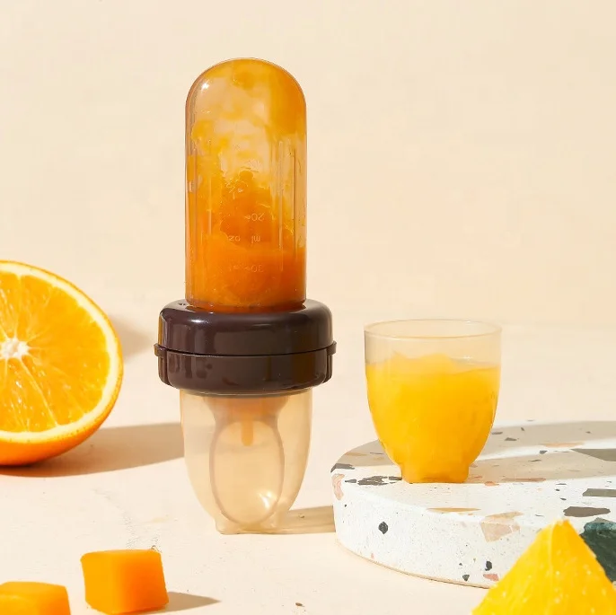 Portable Baby Feeding Spoon Fresh Fruit Food Feeder Baby Food Feeding Pacifier Silicone Baby Fruit Food Feeder