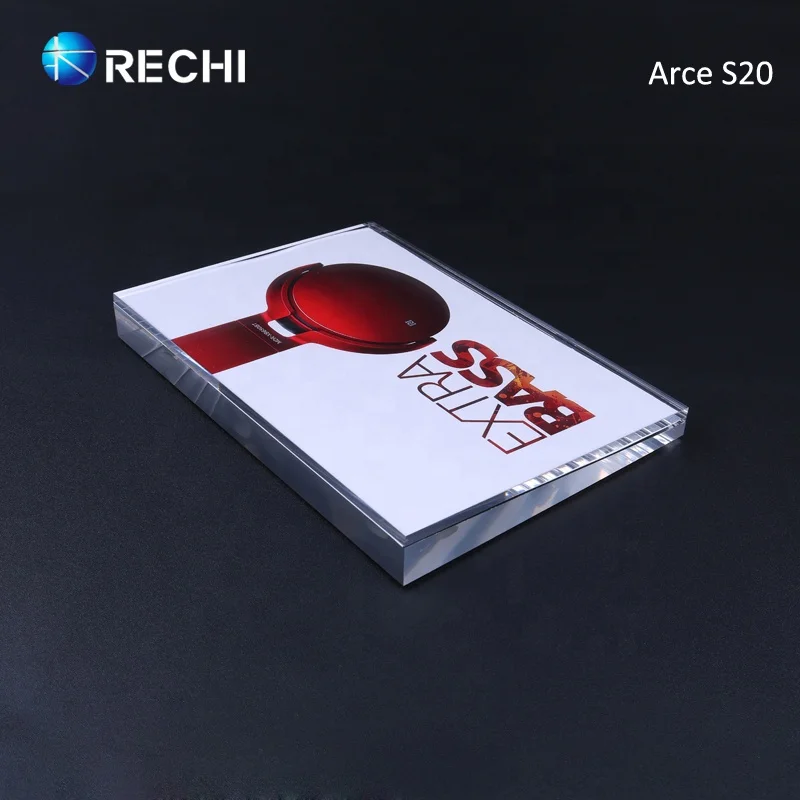 RECHI Custom Clear Acrylic Table Sign Holder Acrylic Price Display Holder Portrait A5 For Brand Promotion