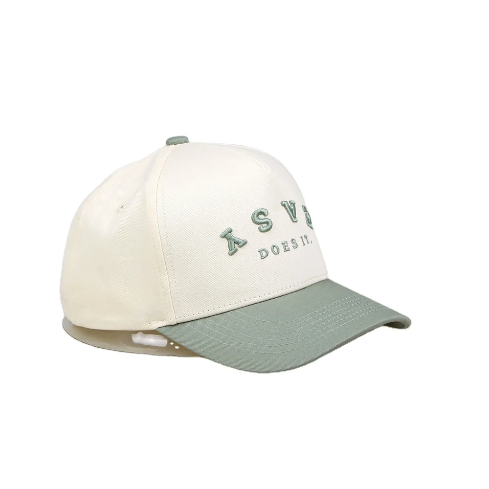 Hats with custom logo baseball cap,high quality 5 panel structured baseball cap two tone baseball cap organic cotton