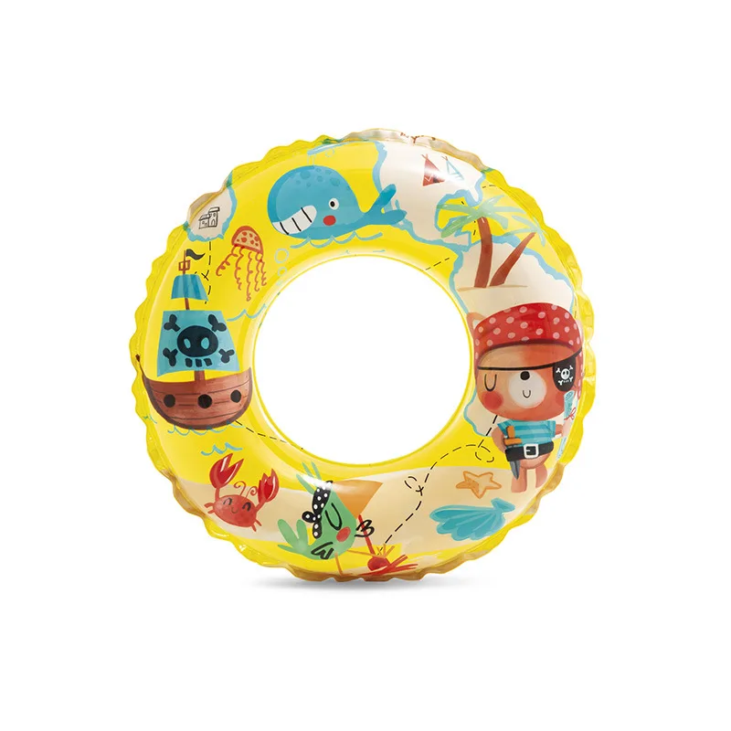 2021 summer style swimming ring with cup family soft swimming ring for kids