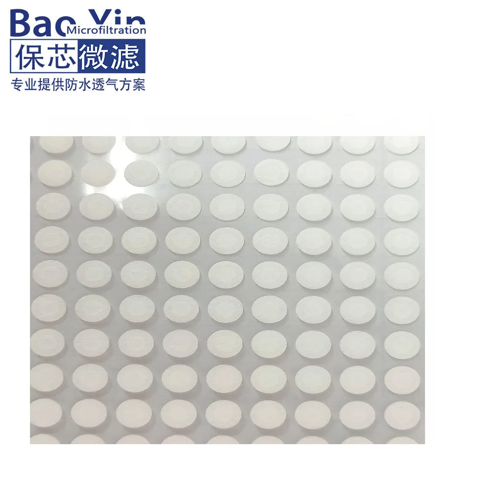 Customize Size e-PTFE adhesive Waterproof Vent Membrane IP67