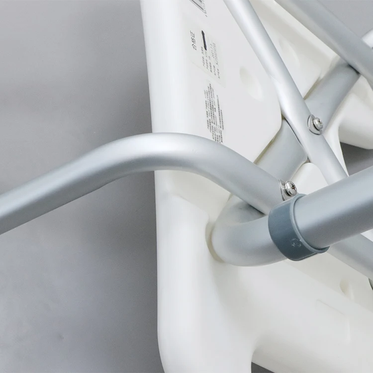 Portable U Shape Seat Board Aluminum Elderly Bath Shower Chair with Backrest