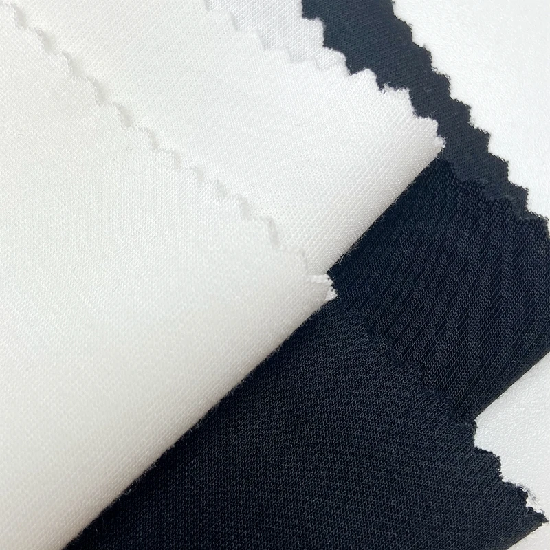 Wholesale 5% spandex 47% polyester 48% modal knit solid 260gsm soft air layer scuba fabric for pants hoodies