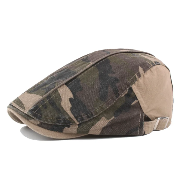 Wholesale spring summer Camo washing women & men camouflage cotton hats flat ivy cap Fashon hats camo hat