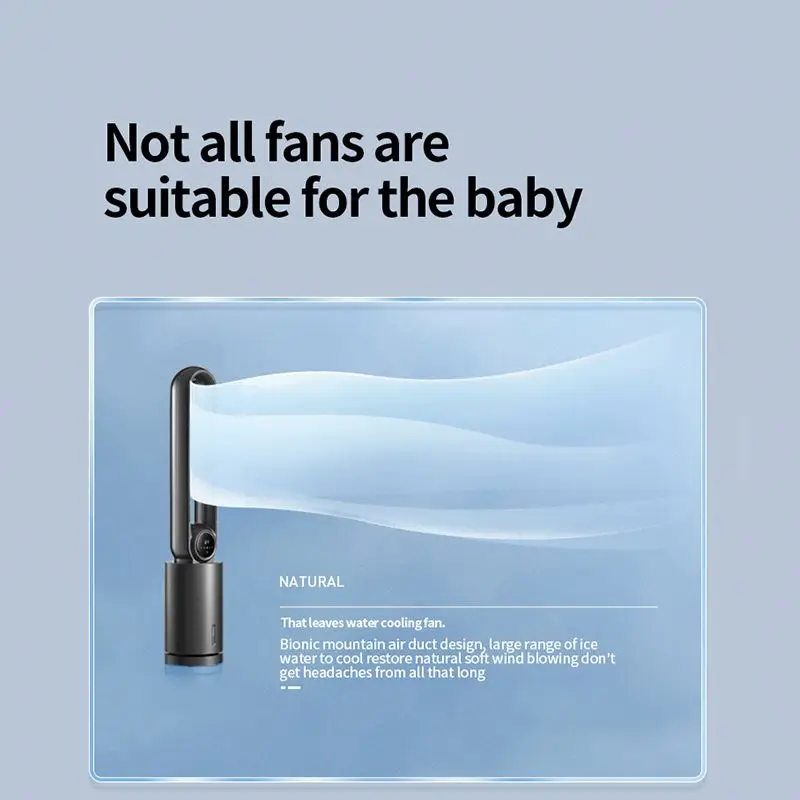 Portable Bladeless Stand Air Conditioners Fan Cooler Energy-saving Electric Silent Tower Table Vertical Floor Fan Air Cooler