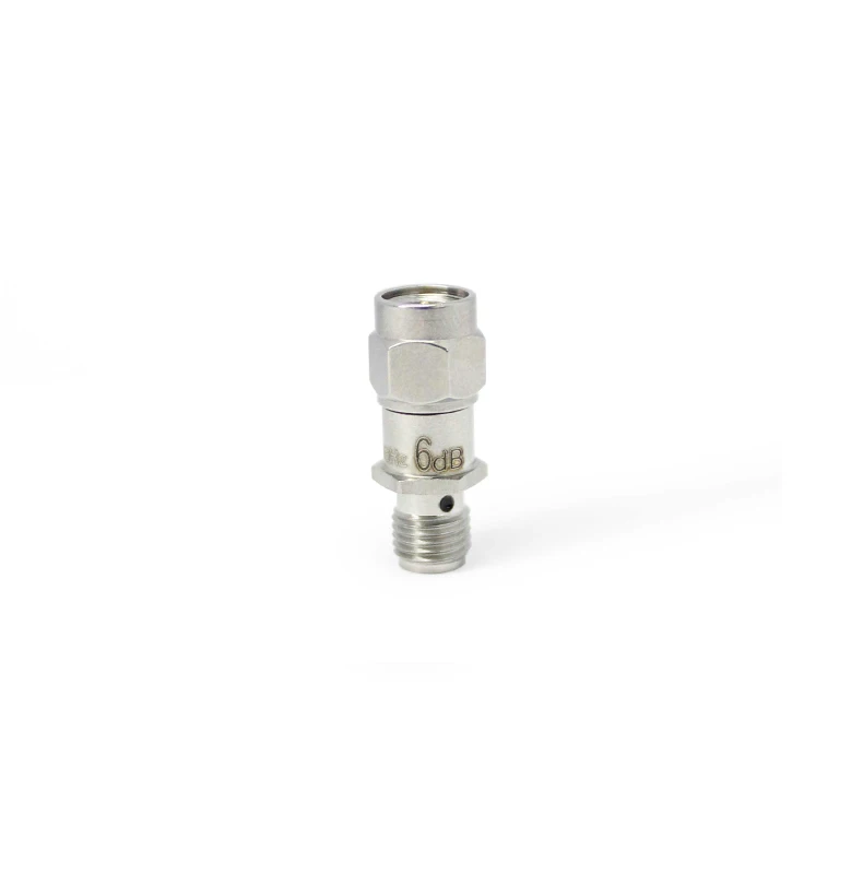 High-quality 50 Ohm Attenuators 7dB Fixed coaxial series  Male to Female Up to 18 GHz Rated to 2 Watts 1.35 VSWR