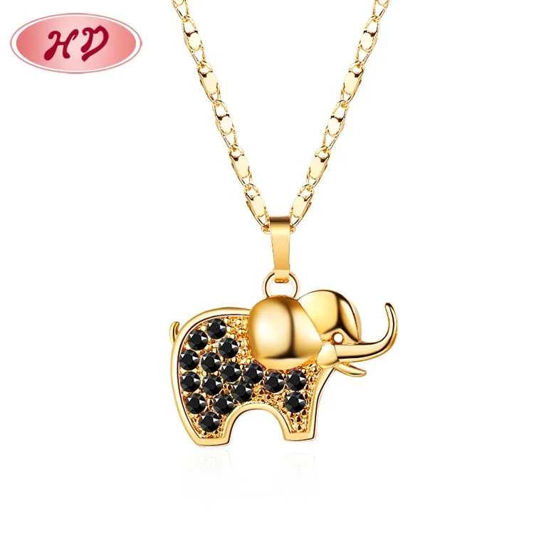 Wholesale Fashion Jewelry 18K Gold Plated AAA Zircon Women Elephant Jewelry Sets For Ladies