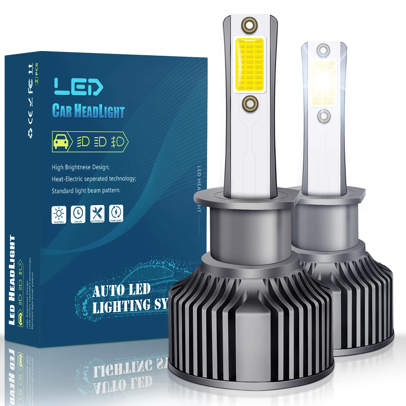 Auto Lighting systems H1 LED headlights H7 Led COB 12V super led 6000k spotlight vehicle led lights headlamp waterproof