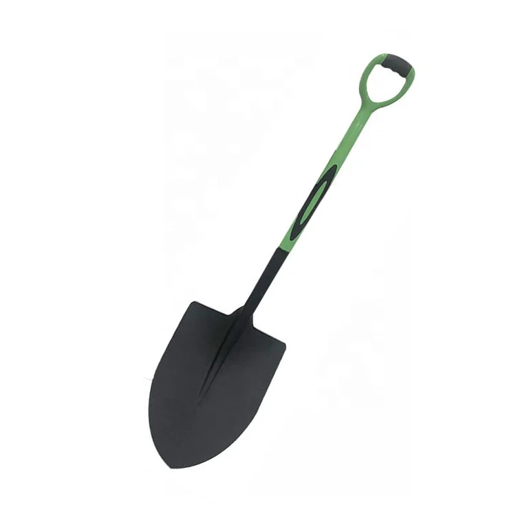 Carbon steel agriculture farming fiberglass handle garden spade shovel