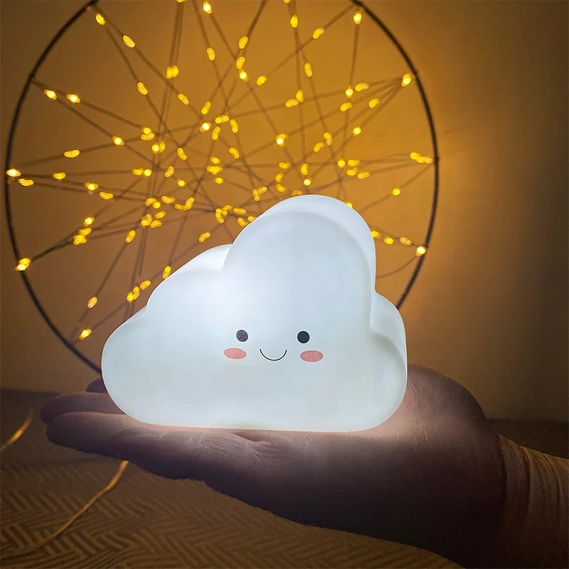 Cloud Shape Remote Control Colorful Soothing LED Sleeping Night Light Table Lamp For Kids Baby Room bedside Decor