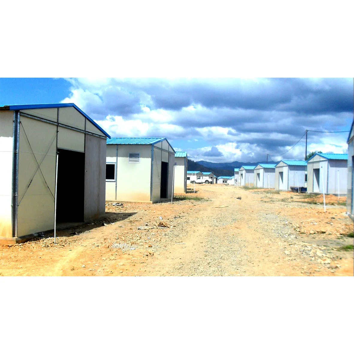 Prefabricated Steel Frame Houses Temporary K Type House Office Labour Camp Prefab Refugee House Building