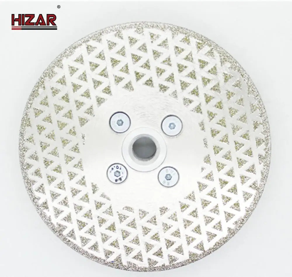 Hizar HDES1 125mm M14 thread Double Sided Electroplated Diamond Granite Saw Blade Cutting Tools Grinding Tool