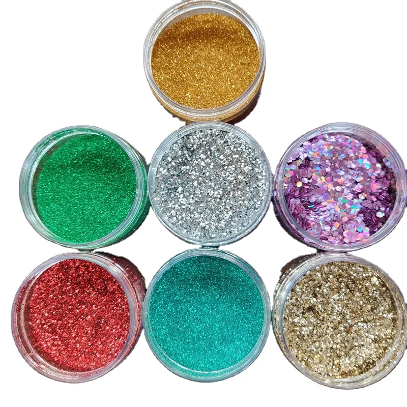 PLA Chunse Degradable Glitter Powder Environmental Protection Non-toxic Various Shapes of Sequins